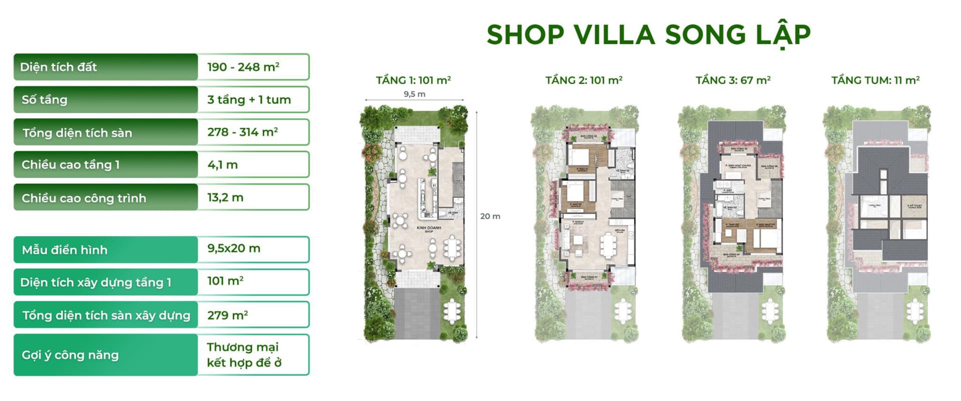 Shop villa khu đô thị Ecopark Retreat Long An