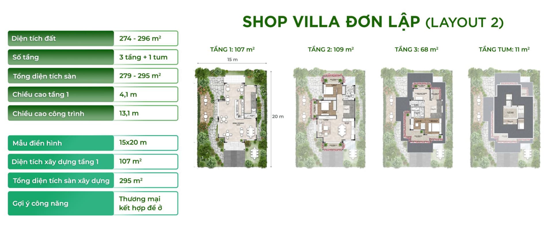 Shop villa khu đô thị Ecopark Retreat Long An